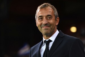 GENOA, ITALY - SEPTEMBER 16: UC Sampdoria head coach Marco Giampaolo looks on during the Serie A match between UC Sampdoria and AC Milan at Stadio Luigi Ferraris on September 16, 2016 in Genoa, Italy. (Photo by Valerio Pennicino/Getty Images)