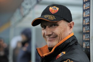 UDINE, ITALY - MARCH 09: AS Roma head coach Aurelio Andreazzoli looks on during the Serie A match between Udinese Calcio and AS Roma at Stadio Friuli on March 9, 2013 in Udine, Italy. (Photo by Dino Panato/Getty Images)