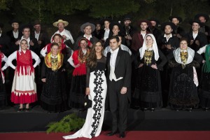 GUIMARAES, PORTUGAL - NOVEMBER 28: Iker Casillas and wife Sara Carbonero attend a Gala Dinner at the Dukes of Braganza Palace during the Spanish Royals official visit to Portugal on November 28, in Guimaraes, Portugal (Photo by Carlos Alvarez/Getty Images)