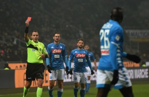 Mazzoleni arbitro Inter Napoli espulsione Koulibaly