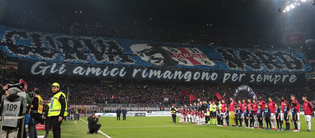 Milan Inter coreografia curva nord