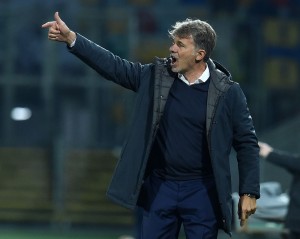 FROSINONE, ITALY - APRIL 03: Marco Baroni head coach of Frosinone Calcio during the Serie A match between Frosinone Calcio and Parma Calcio at Stadio Benito Stirpe on April 3, 2019 in Frosinone, Italy. (Photo by Giuseppe Bellini/Getty Images)